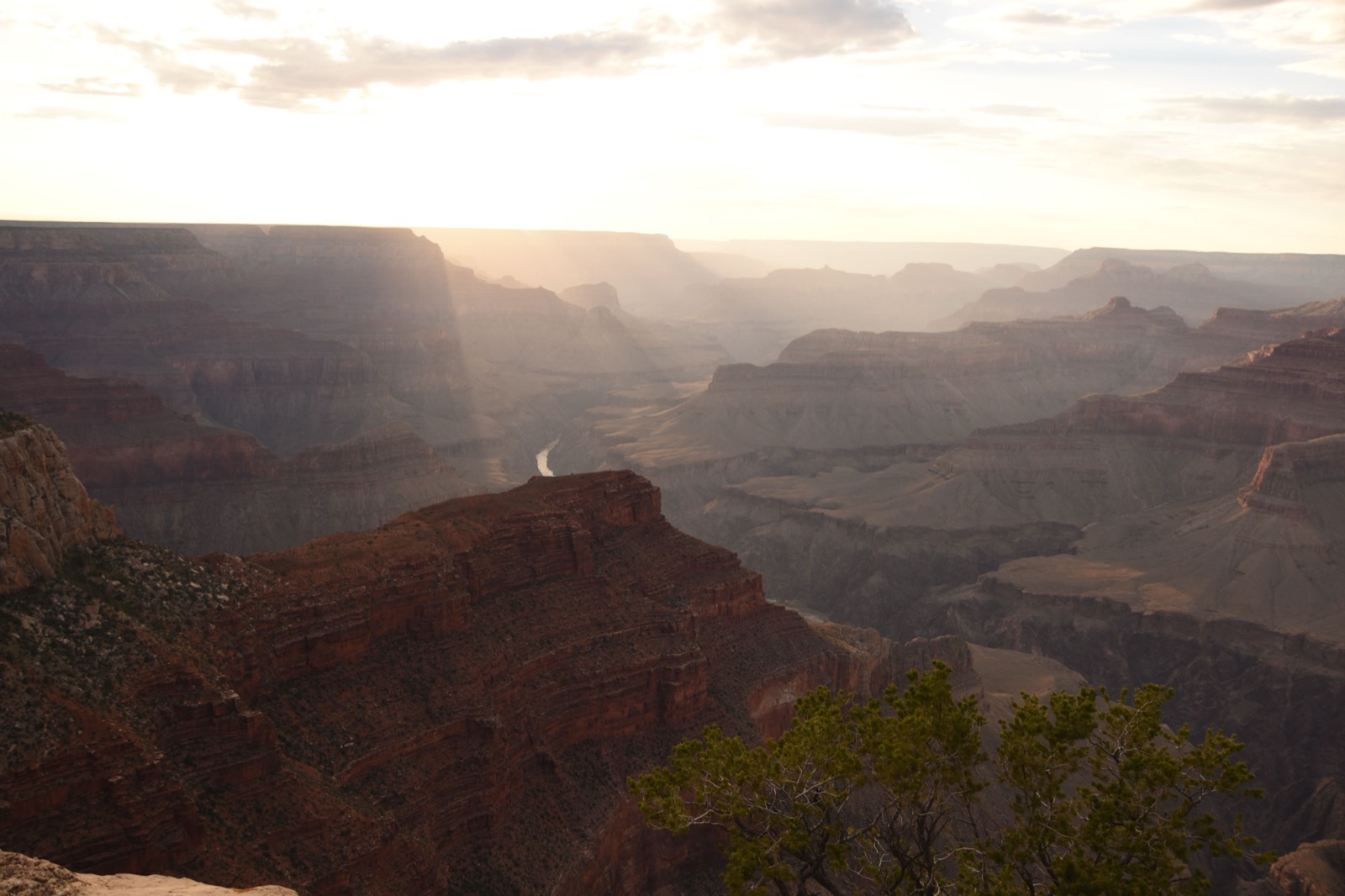 The Grand Canyon South Rim at sunrise, the destination at the end of the Phoenix to Grand Canyon drive